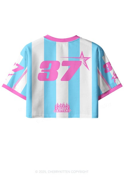 Custom Star Orange Pony Y2K Crop Sport Jersey Shirts Cherrykitten