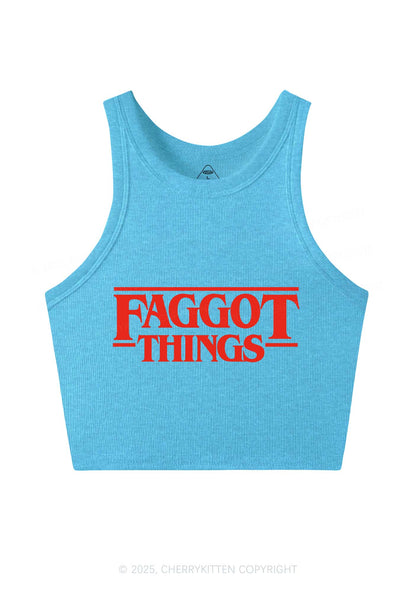 Faggot Things Pride Y2K Crop Tank Top Cherrykitten