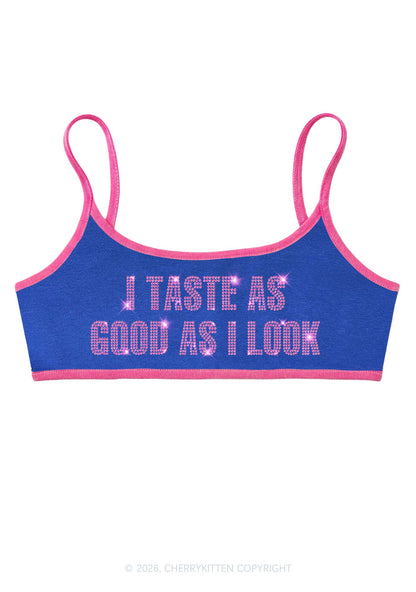 Rhinestone Taste Good Y2K Super Crop Cami Cherrykitten