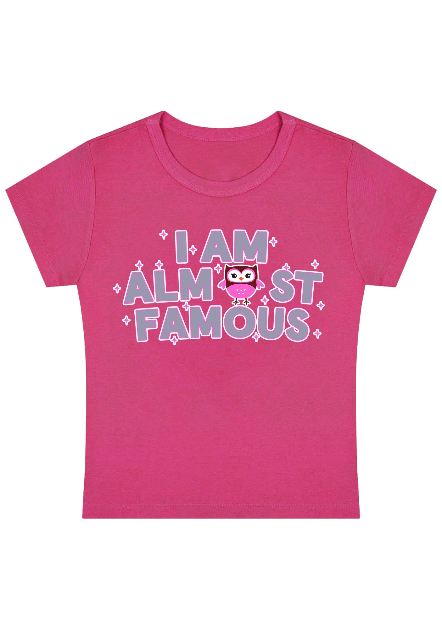I Am Almost Famous Y2K Baby Tee