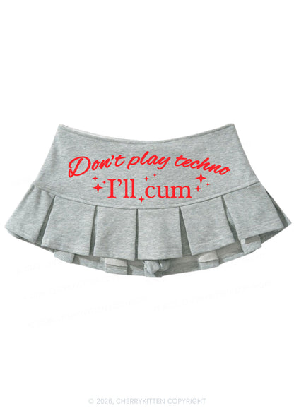 Dont Play Techno Y2K Mini Pleated Skirts Cherrykitten