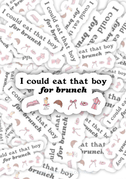 Eat Boy For Brunch 1pc Y2K Sticker Cherrykitten
