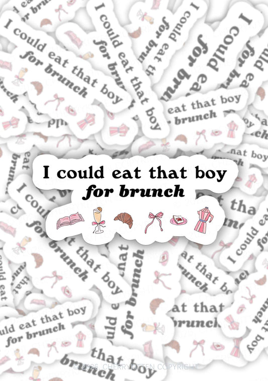 Eat Boy For Brunch 1pc Y2K Sticker Cherrykitten