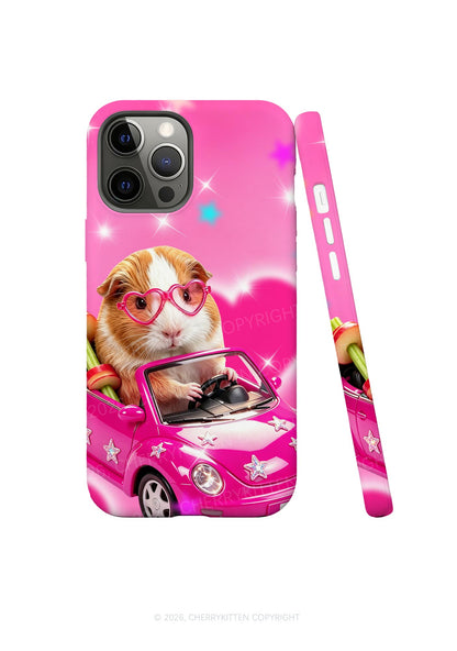 Pink Car Guinea Pig Y2K Phone Case Cherrykitten