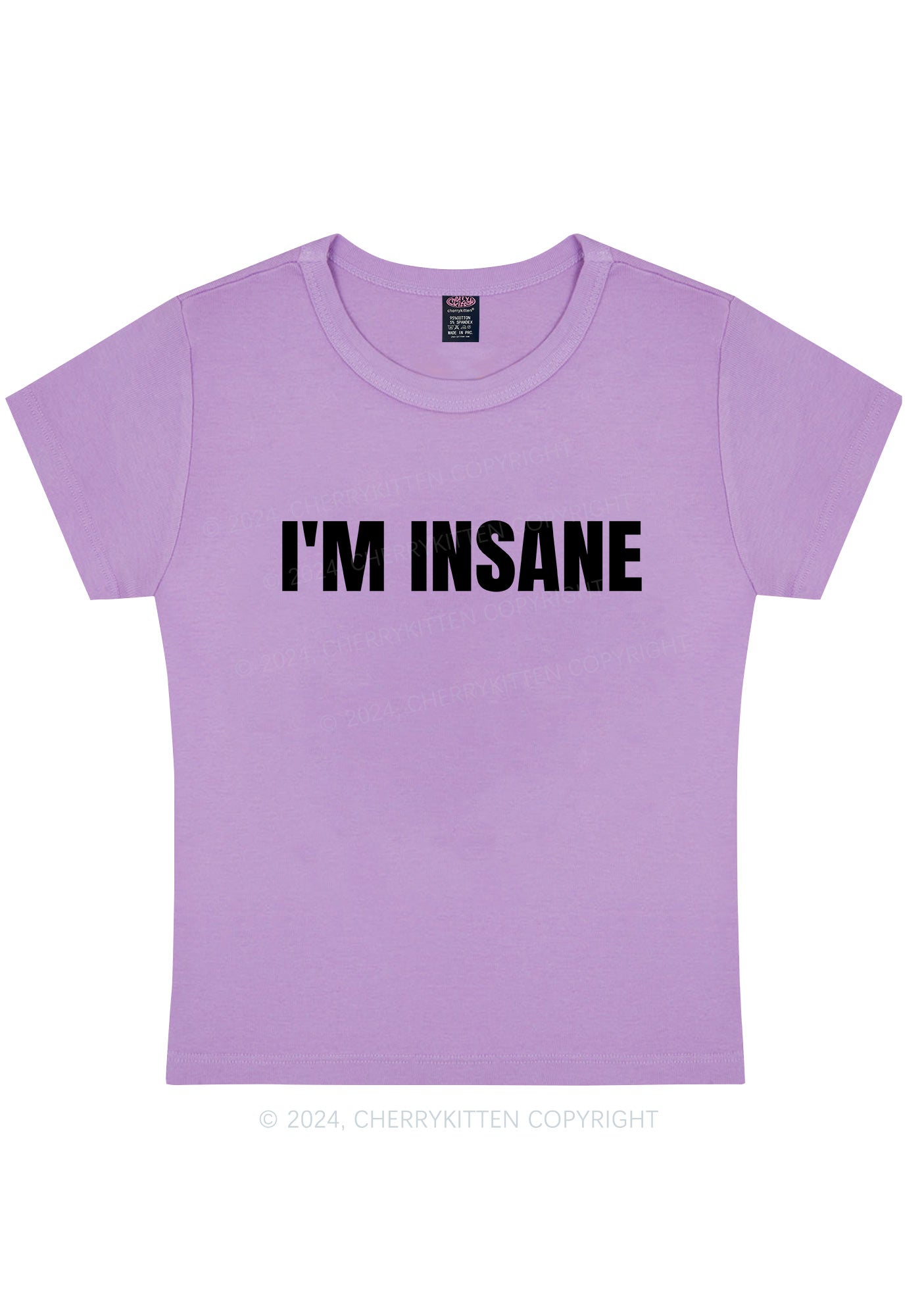 Im Insane Y2K Valentine's Day Baby Tee Cherrykitten