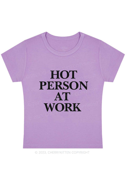 Hot Person At Work Y2K Baby Tee Cherrykitten