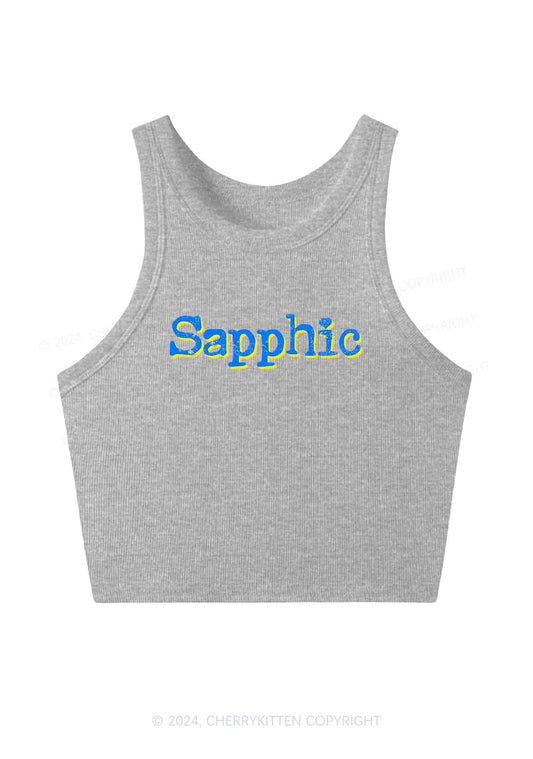 Sapphic Y2K Crop Tank Top Cherrykitten