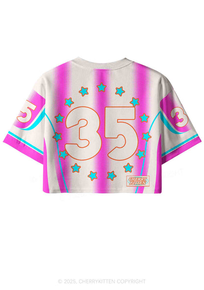 Custom Orange Pony Y2K Crop Sport Jersey Shirts Cherrykitten