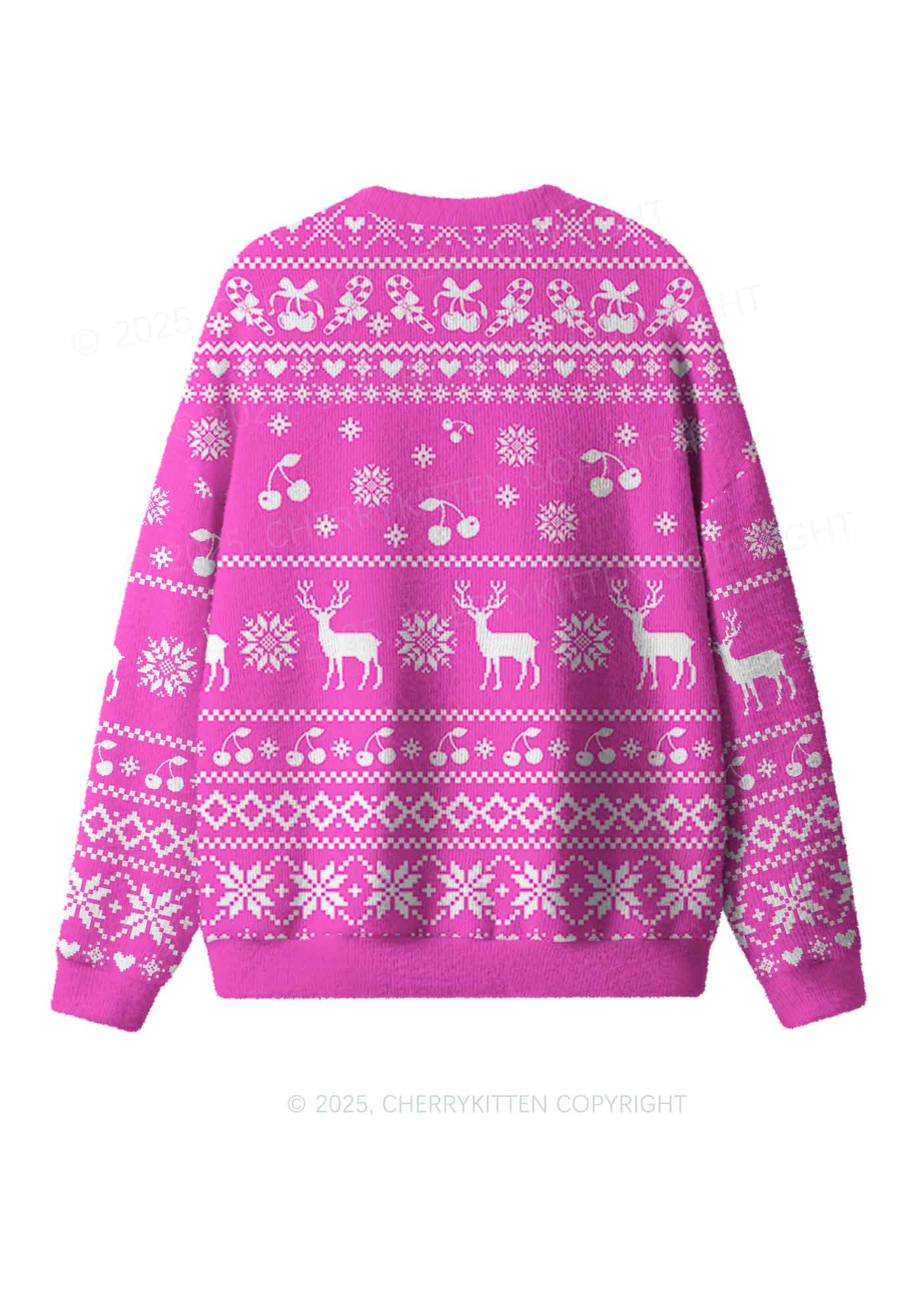 Yes Daddy Y2K Christmas Knit Sweatshirt Cherrykitten