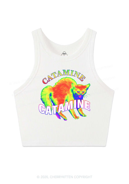 Thermal Cat Y2K Crop Tank Top Cherrykitten