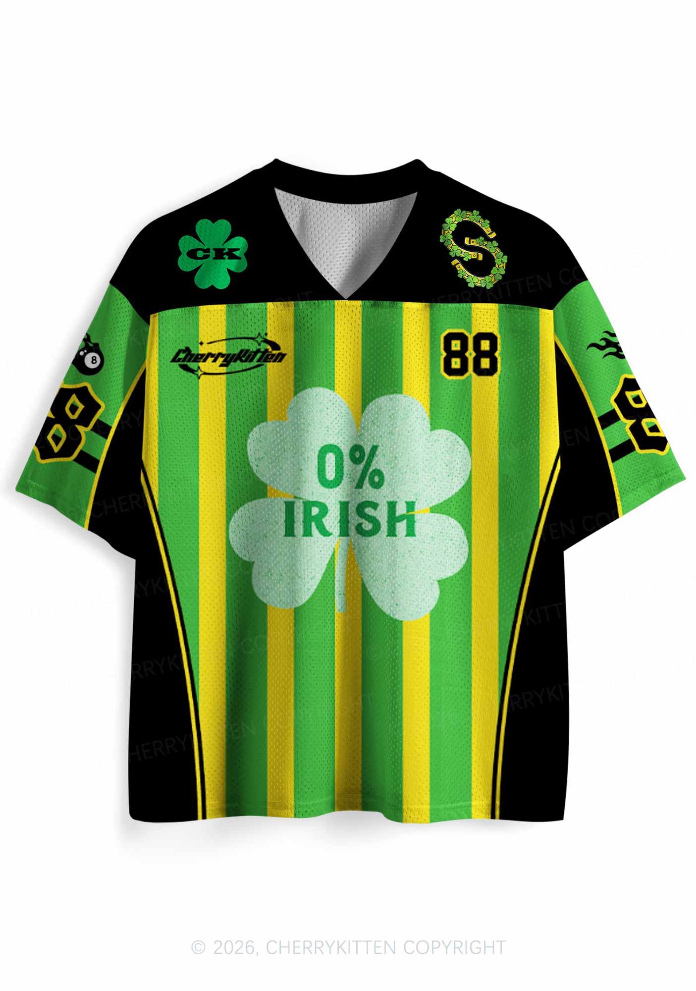 Custom Zero Percent Irish St Patricks Y2K Sport Jersey Shirts Cherrykitten