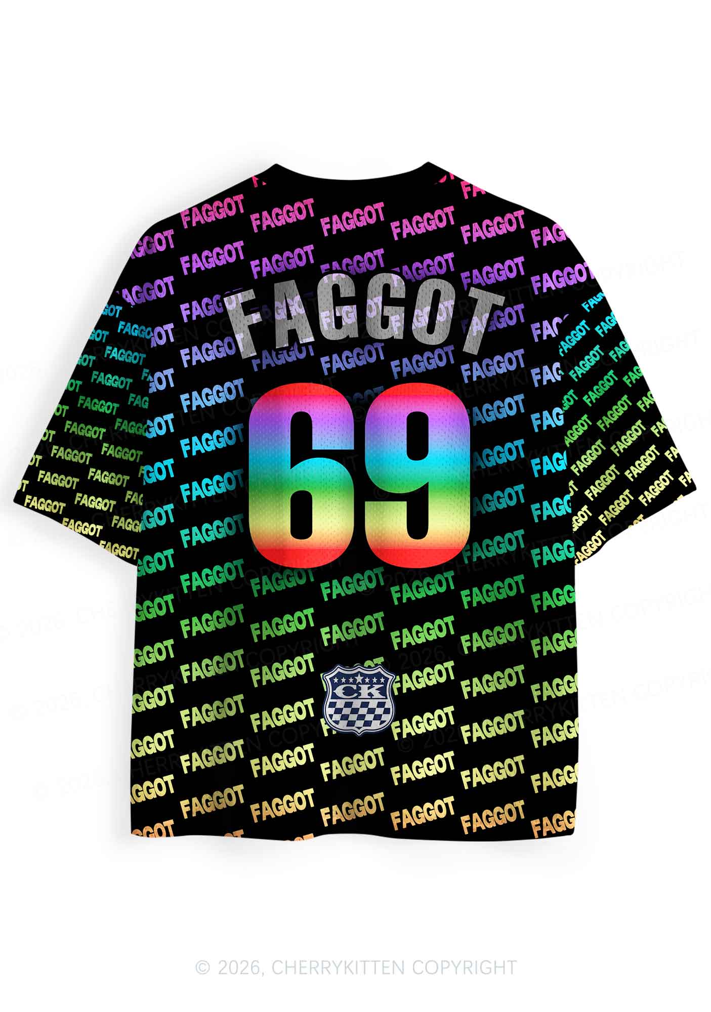 Rainbow Gradient Faggot Pride Y2K Sport Jersey Shirts Cherrykitten