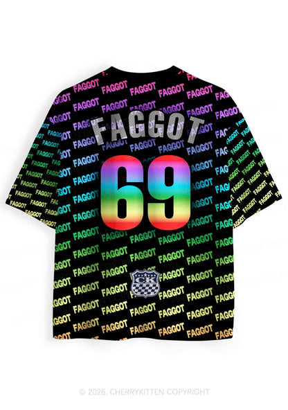 Rainbow Gradient Faggot Pride Y2K Sport Jersey Shirts Cherrykitten