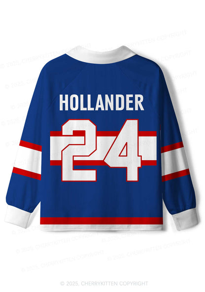 Retro Blue Kissing HR Y2K Long Sleeve Sport Jersey Shirts Cherrykitten