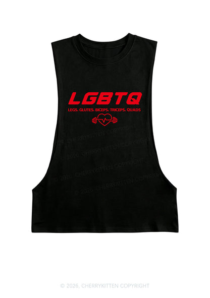 LGBTQ Heart Pride Y2K Men Muscle Side Cutoff Tank Top Cherrykitten