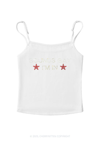 Rhinestone Sounds Gay Pride Y2K Spaghetti Strap Cami Cherrykitten