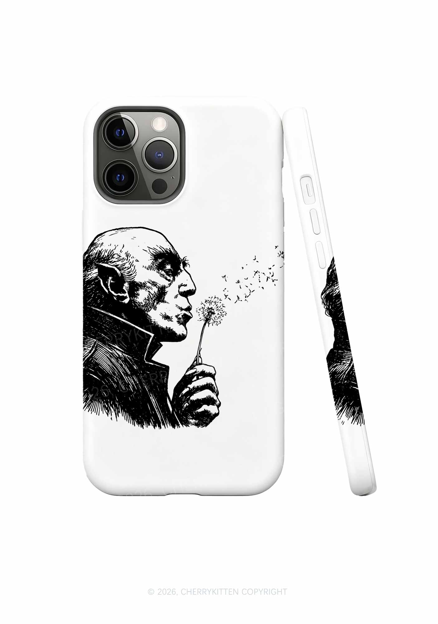 Halloween Vampire Blowing Dandelion Y2K Phone Case Cherrykitten