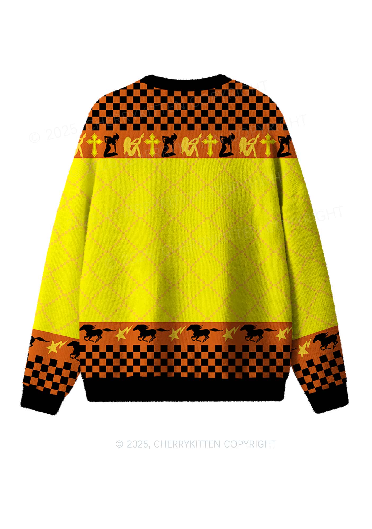 Ride A Cowgirl Pride Y2K Christmas Knit Sweatshirt Cherrykitten