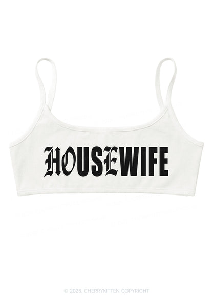Gothic Housewife Y2K Super Crop Cami Cherrykitten