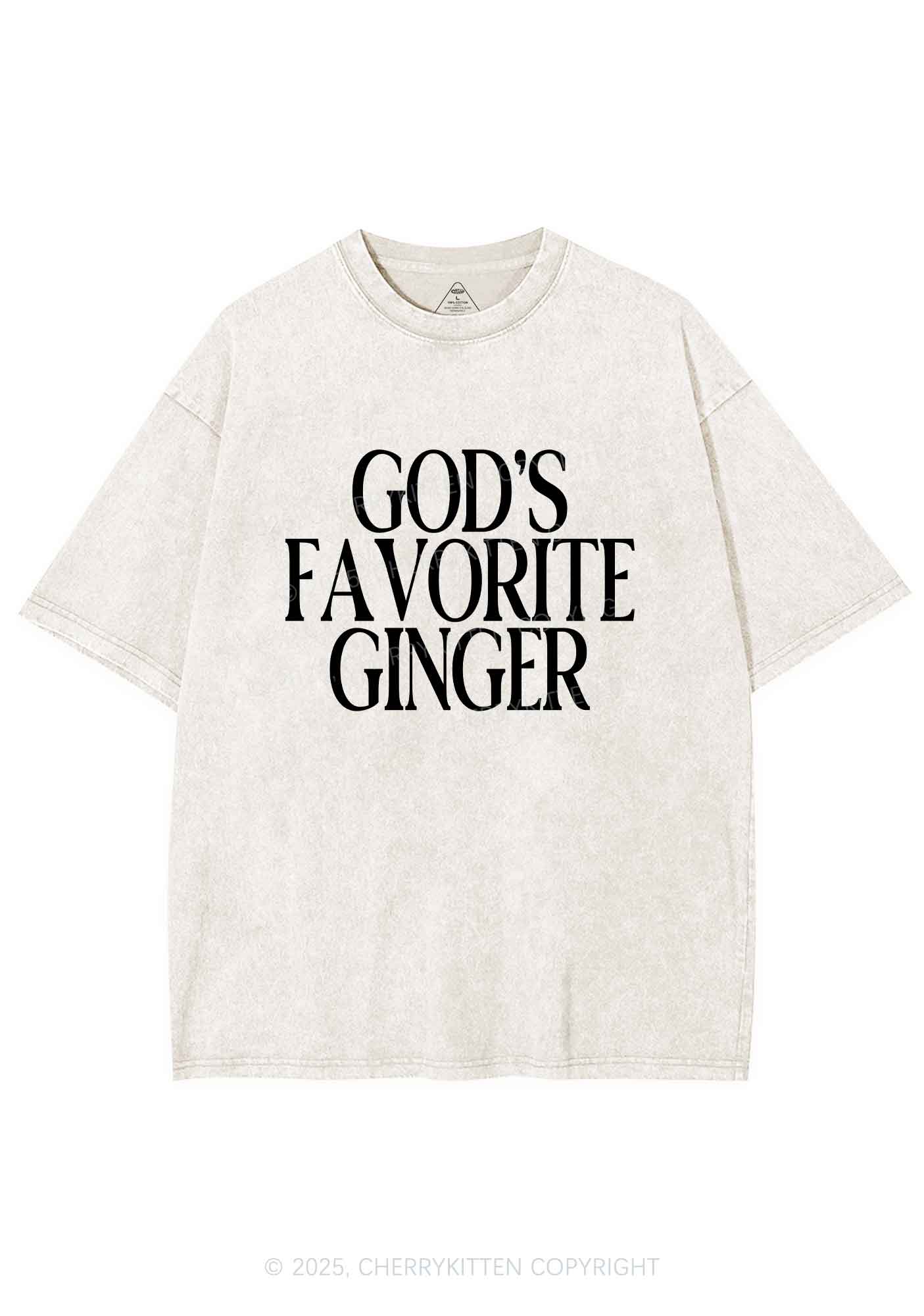 Gods Favorite Ginger Y2K Shirts Washed Tee Cherrykitten
