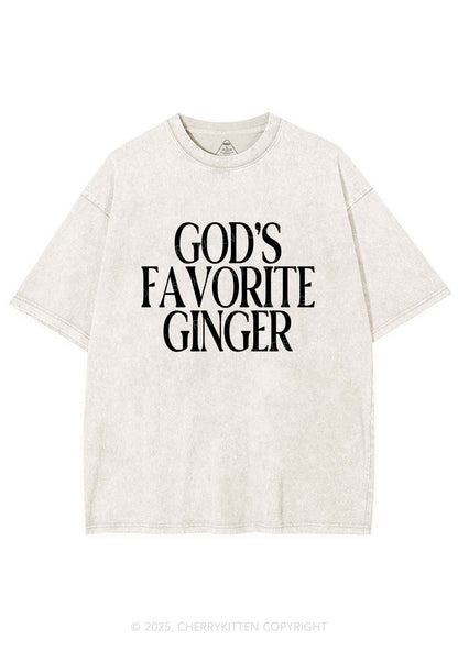 Gods Favorite Ginger Y2K Shirts Washed Tee Cherrykitten
