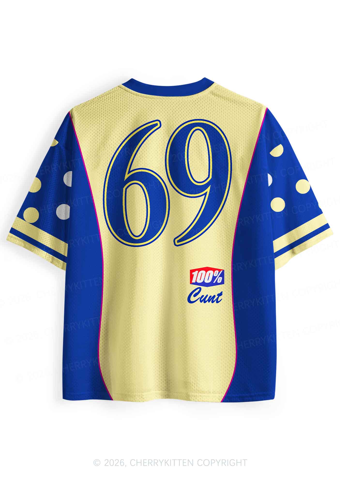 Yellow Dots Totally Cxxt Y2K Sport Jersey Shirts Cherrykitten