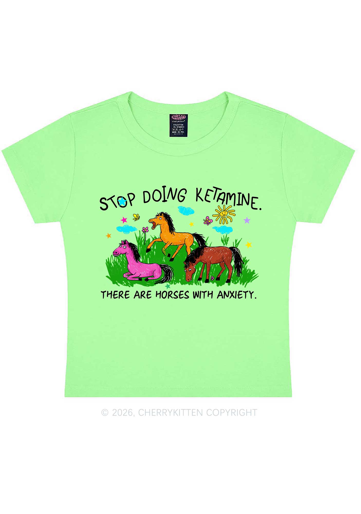Stop Doing Kxxamine Y2K Baby Tee Cherrykitten
