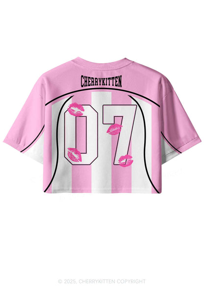 Custom Best Kisser In The World Y2K Crop Sport Jersey Shirts Cherrykitten
