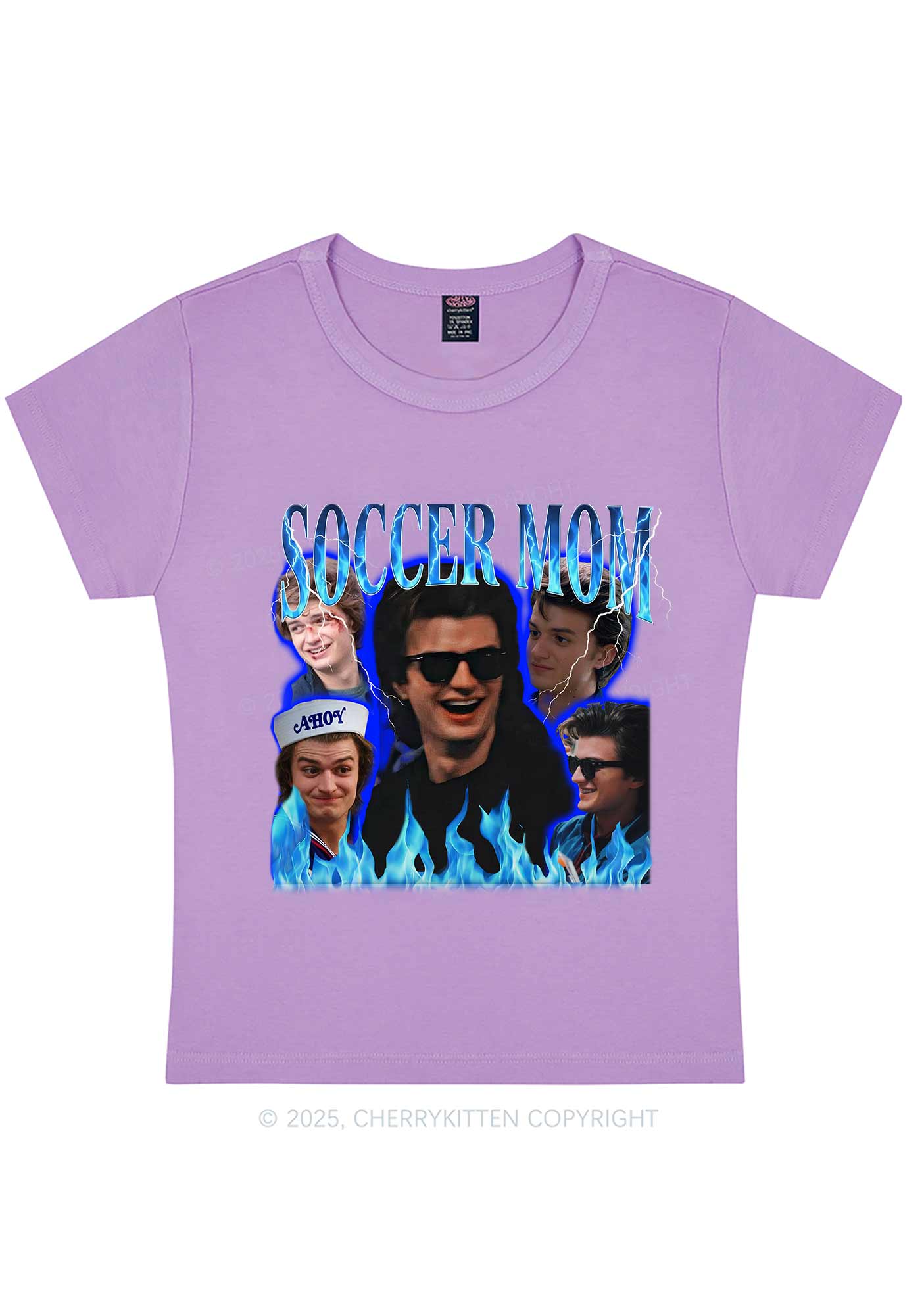 Blue Soccer Mom Y2K Baby Tee Cherrykitten