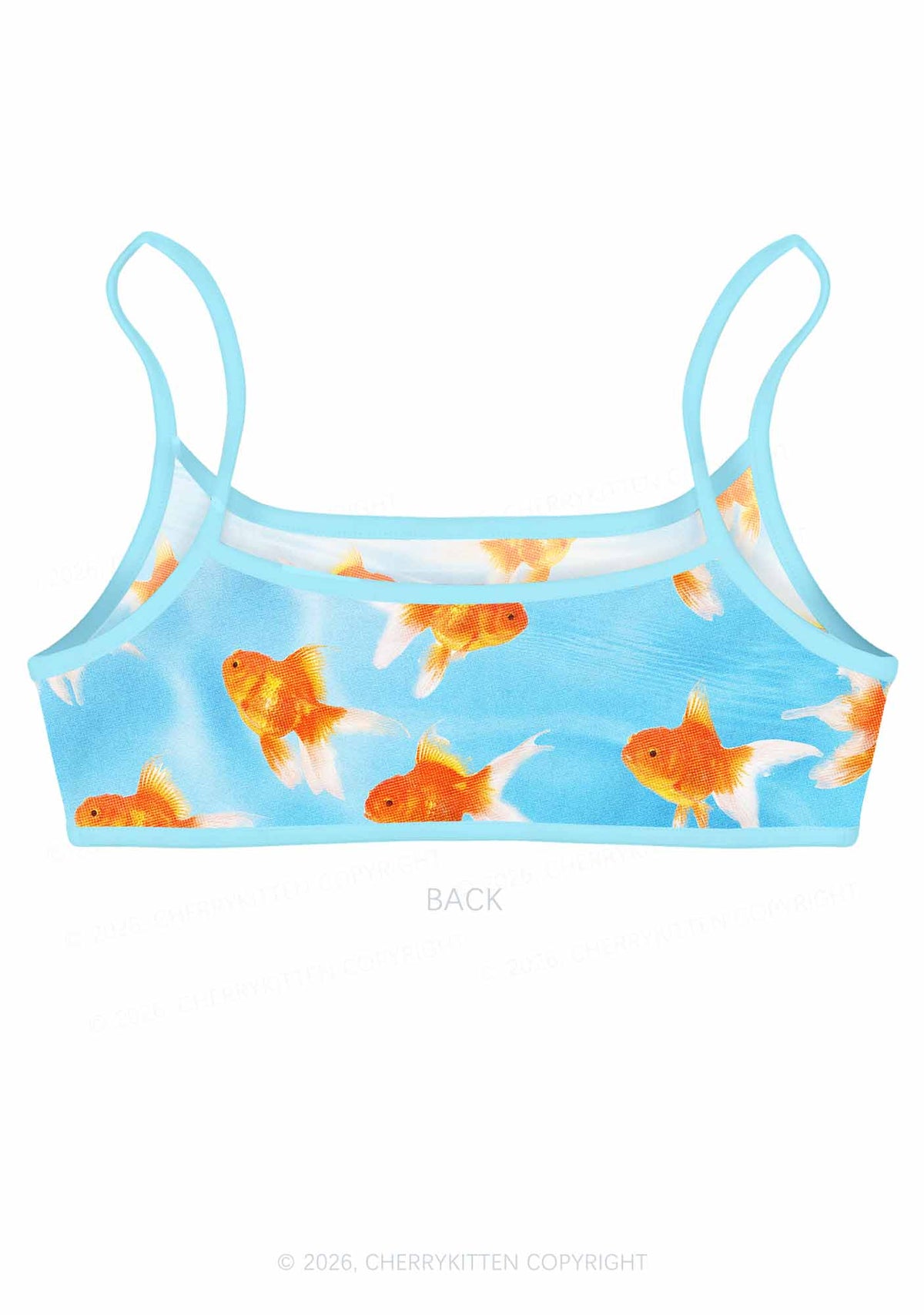 Goldfish Y2K Print Super Crop Cami Cherrykitten