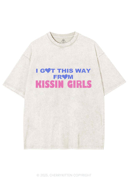 Kissin Girls Y2K Shirts Washed Tee Cherrykitten