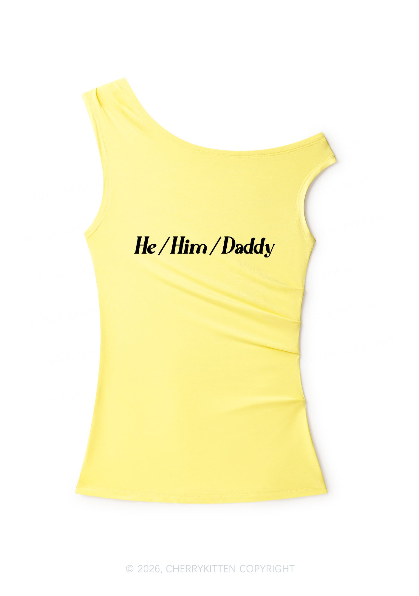 He Him Daddy Pride Y2K Off Shoulder Tank Top Cherrykitten