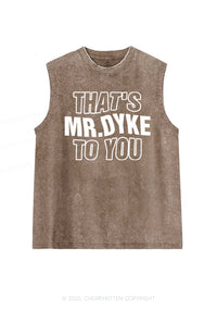 Thats Mr Dyke Pride Y2K Washed Muscle Tank Cherrykitten