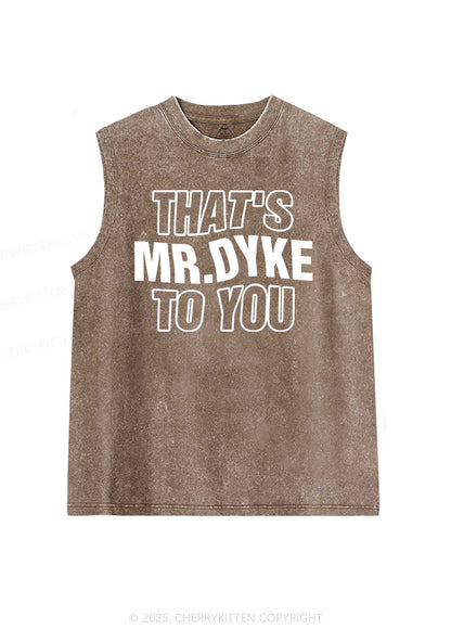 Thats Mr Dyke Pride Y2K Washed Muscle Tank Cherrykitten