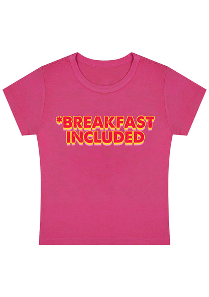 Breakfast Included Y2K Baby Tee