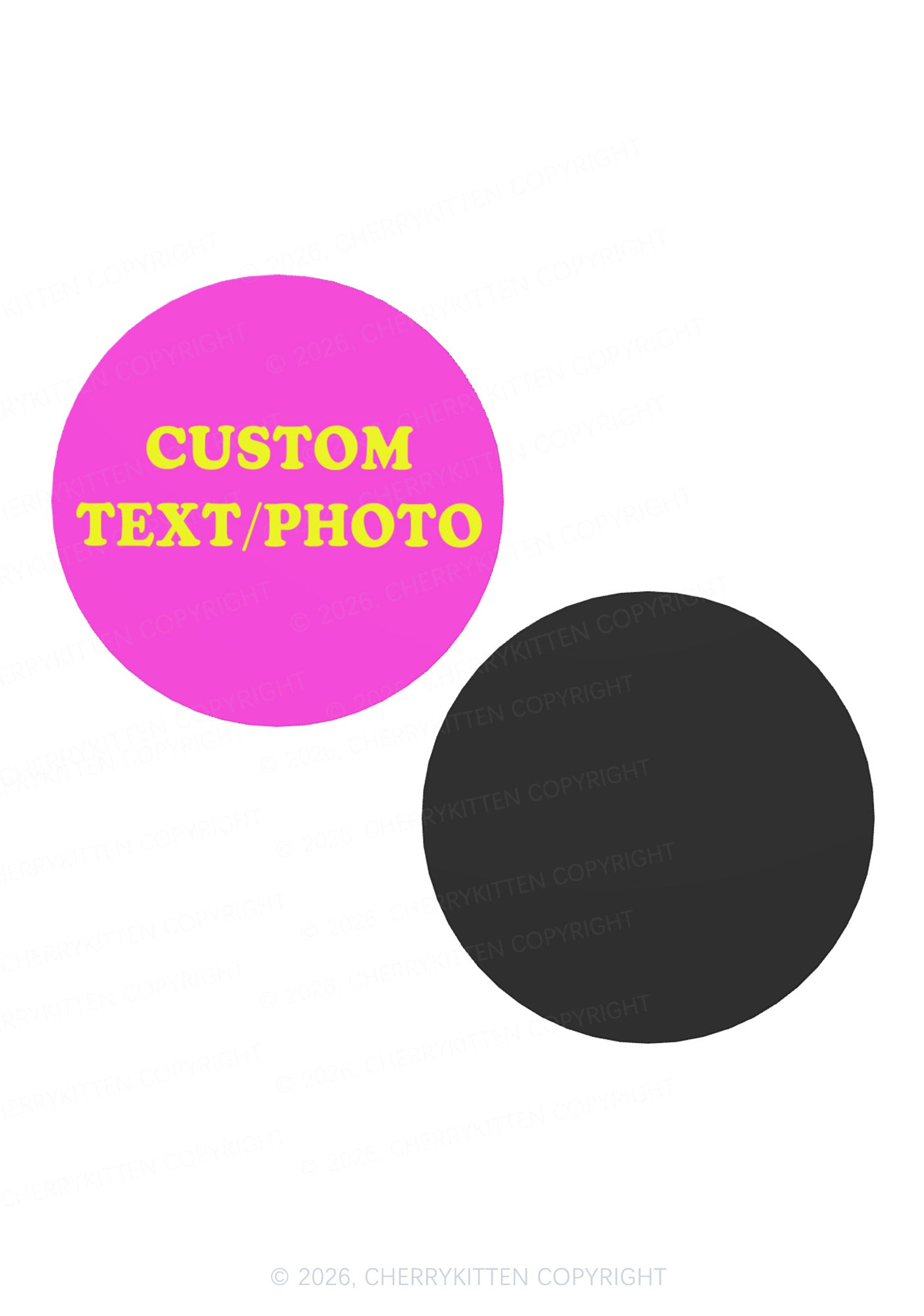Custom Personalized Text Y2K Soft Magnetic Refrigerator Magnet Cherrykitten