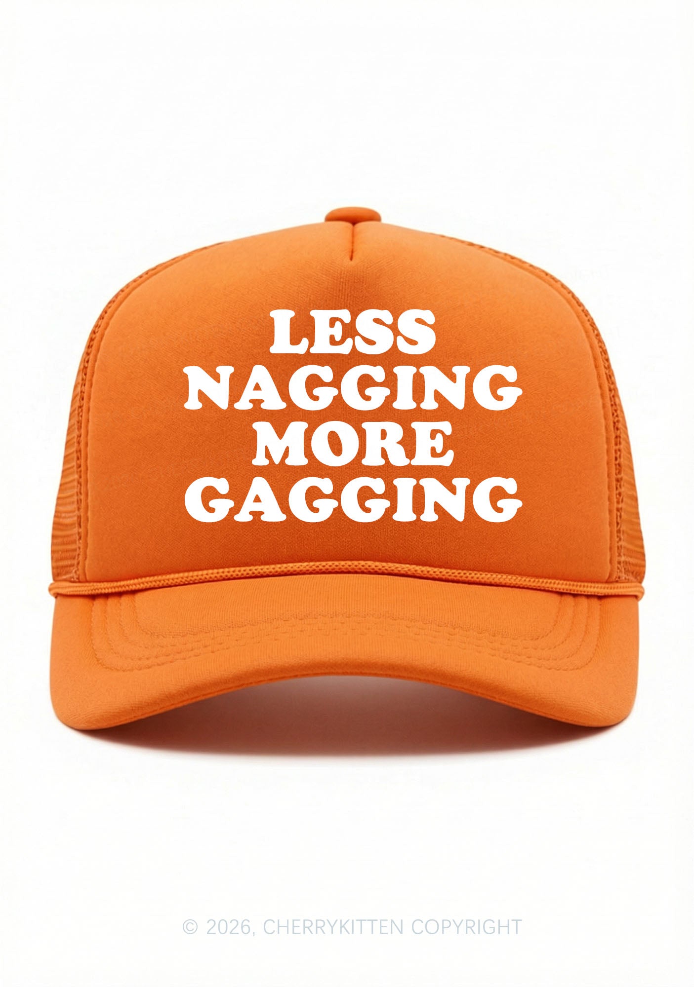 Less Nagging More Gagging Y2K Trucker Hat Cherrykitten