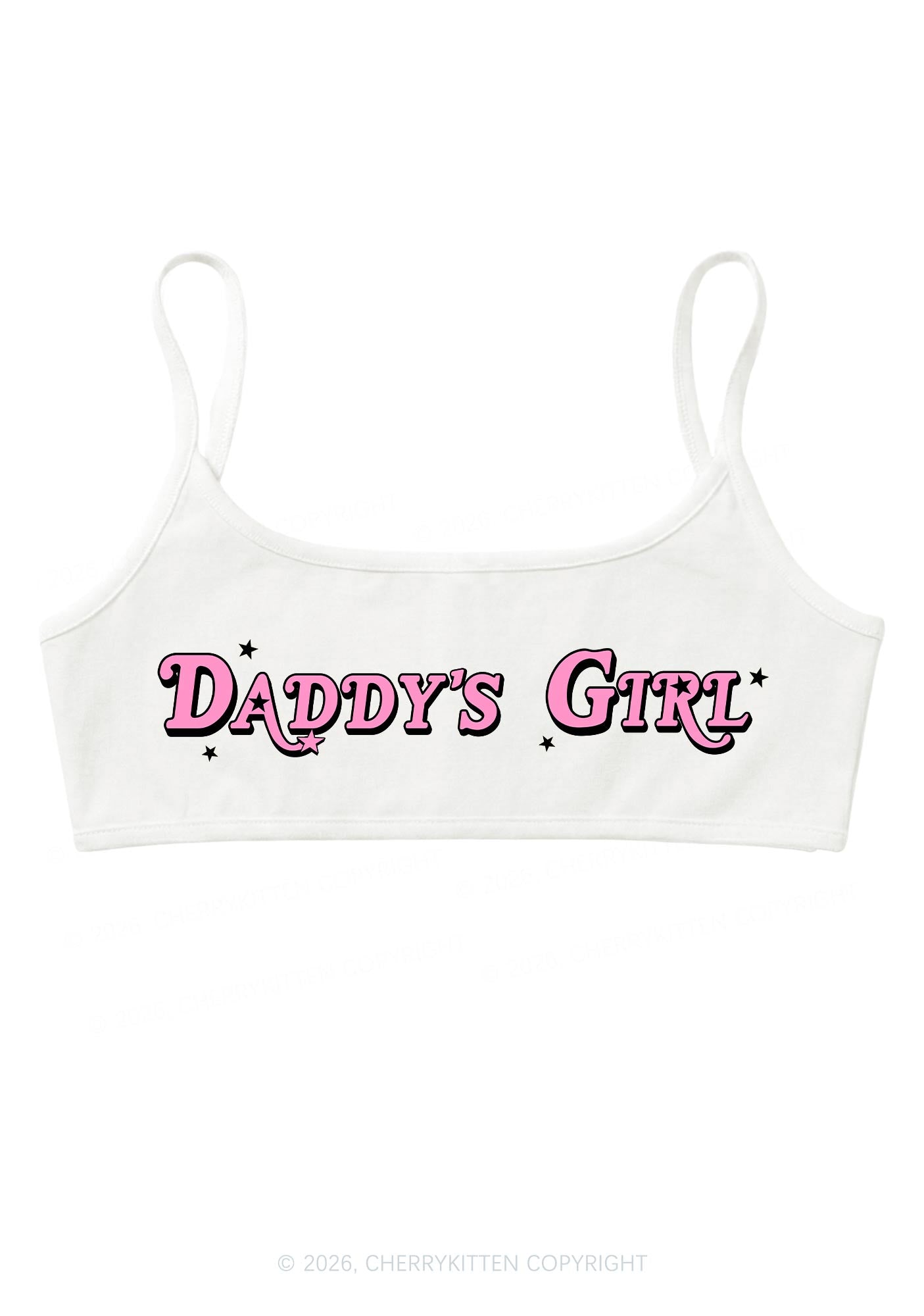 Daddys Girl Y2K Super Crop Cami Cherrykitten