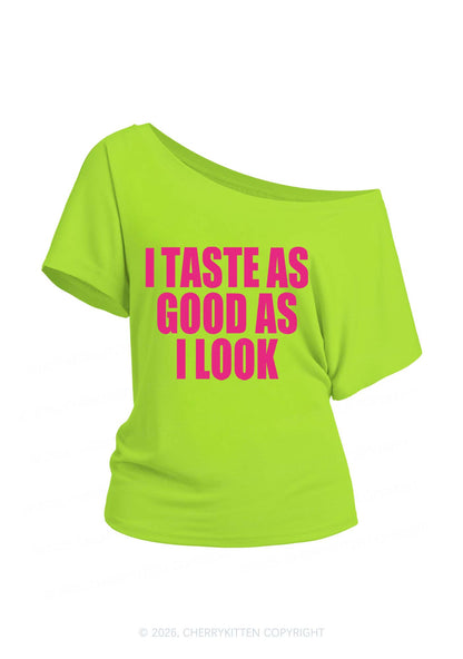 Taste Good Y2K Off Shoulder Tee Cherrykitten