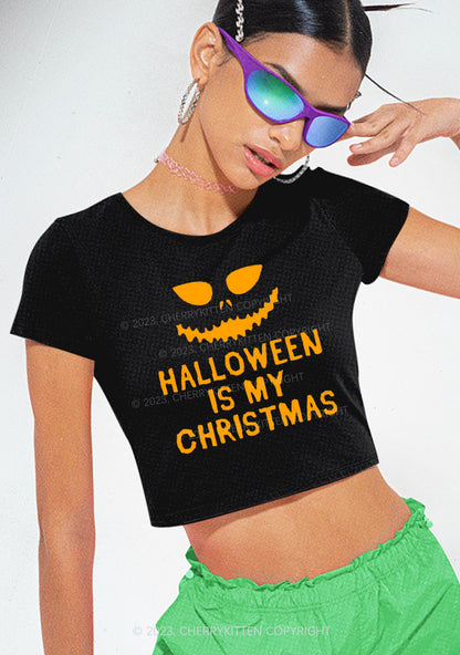 Halloween Is My Christmas Baby Tee Cherrykitten
