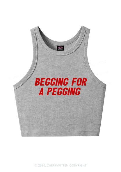 Begging For A Pegging Y2K Crop Tank Top Cherrykitten