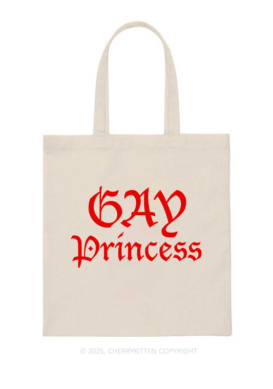 Gay Princess Pride Y2K Canvas Tote Bag Cherrykitten