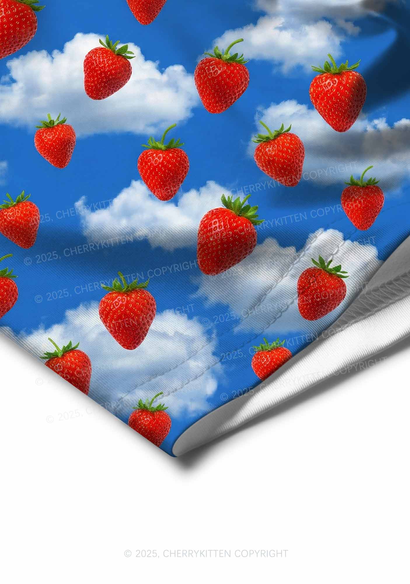 Strawberry Clouds Y2K Print Men Boxer Briefs Cherrykitten