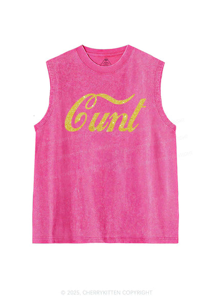 Glitter Special Cxxt Y2K Washed Muscle Tank Cherrykitten