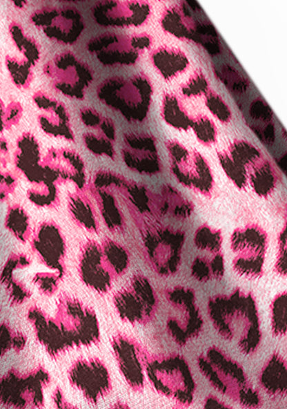 Pink Leopard Y2K Print Foldover Waistband Cherrykitten