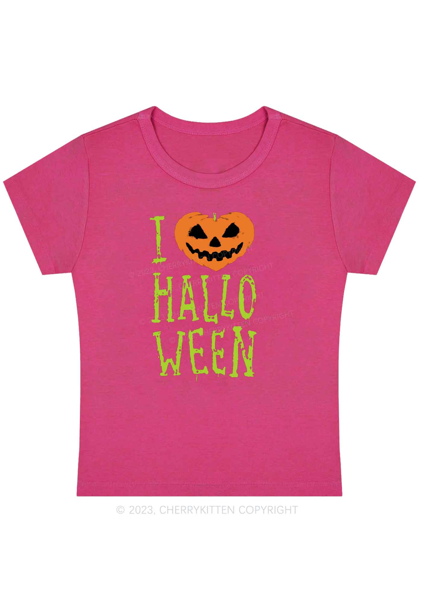 Pumpkin Hearts Halloween Baby Tee Cherrykitten