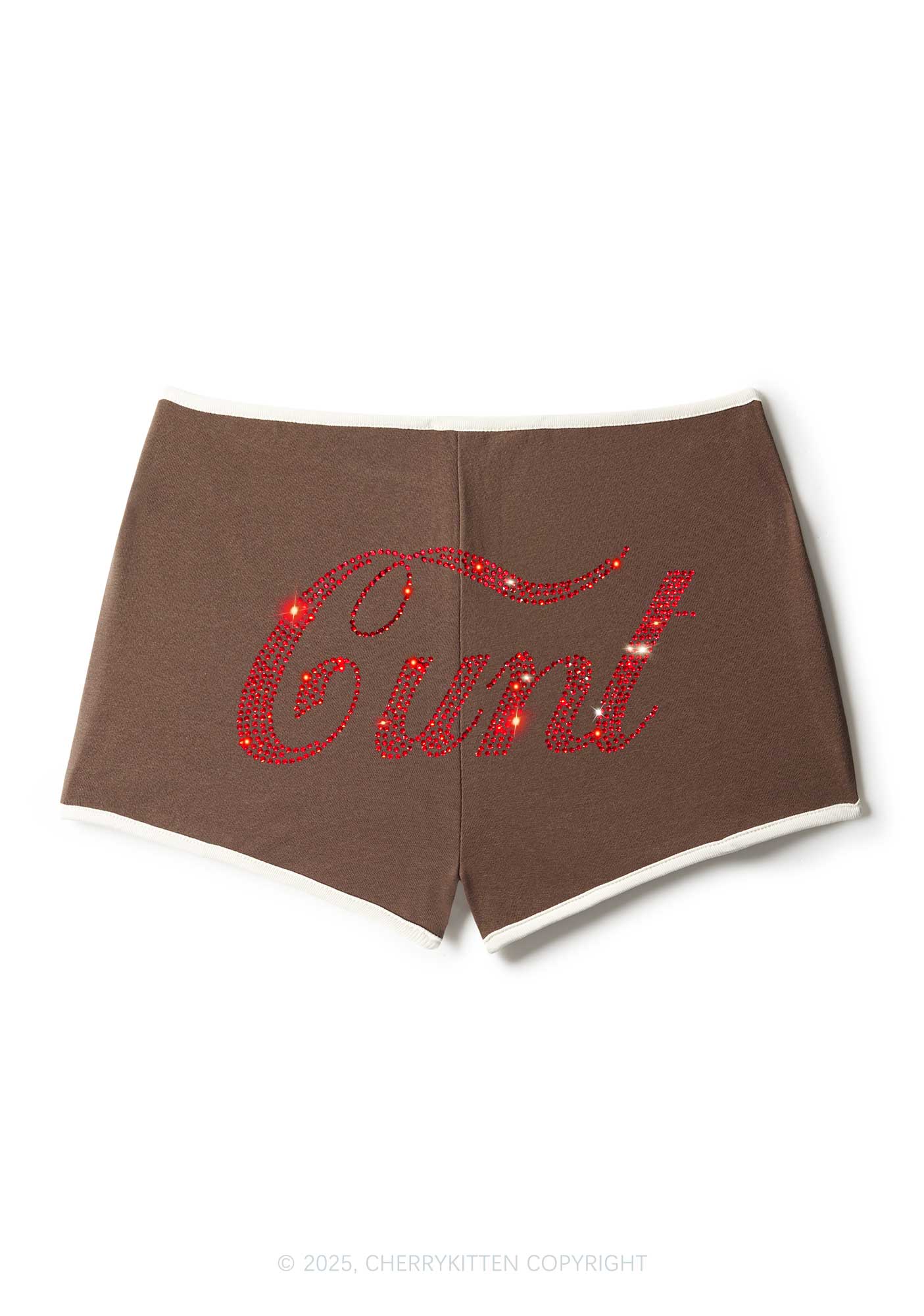 Rhinestone Special Cxxt Y2K Booty Shorts Cherrykitten
