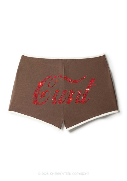 Rhinestone Special Cxxt Y2K Booty Shorts Cherrykitten
