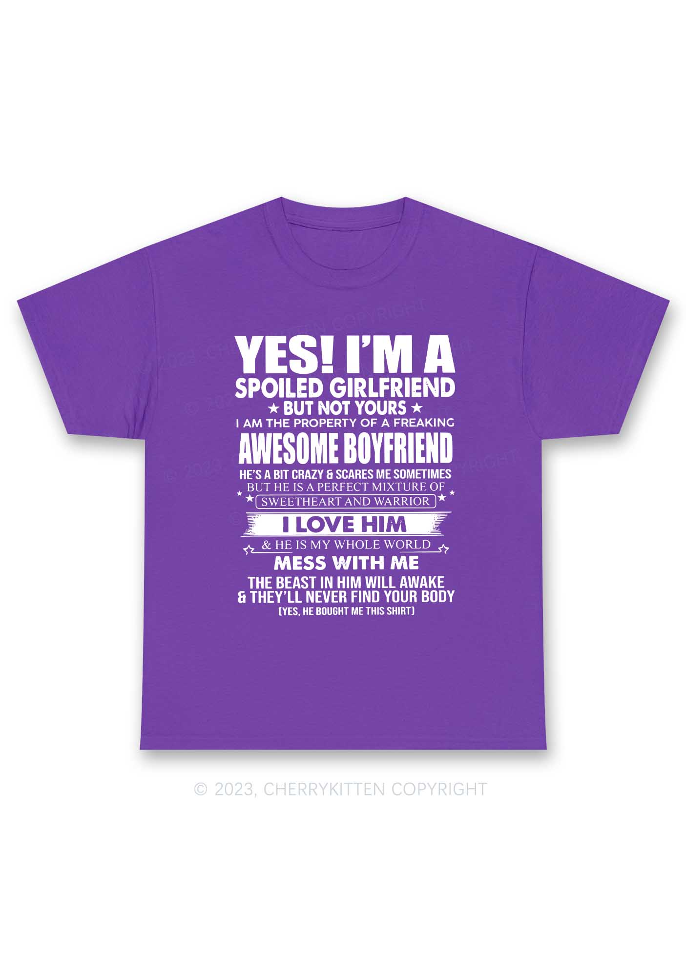 Spoiled Girlfriend Y2K Chunky Shirt Cherrykitten