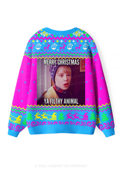 Ya Filthy Animal Y2K Christmas Cardigan Knit Sweatshirt Cherrykitten